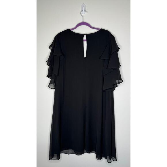 Calvin Klein Tiered Sleeved V-Neck Chiffon Shift Dress 20W - Picture 3 of 7